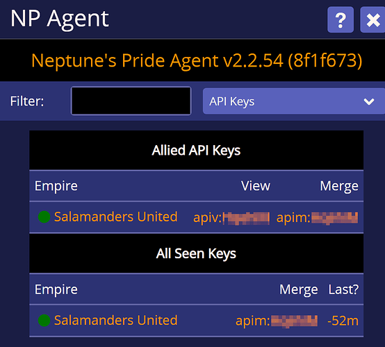 This the NPA API key page